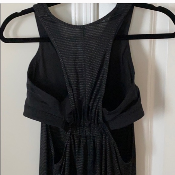 Lululemon black / gold tank with attached bra - Picture 3 of 4